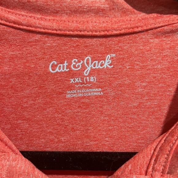 Polo Shirt Boys Red Orange color Sz XXL Cat & Jack - Picture 4 of 5